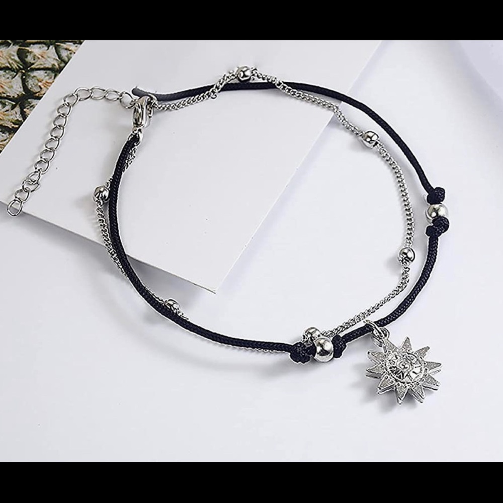Women's Beach Ocean Bohemian Alloy Elephant Sun Anklet Bracelet Charms P…